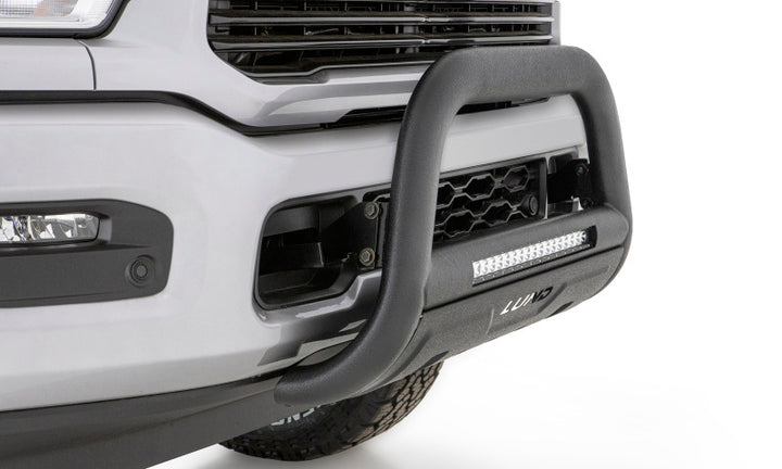Lund 07-17 Chevy Silverado 1500 Bull Bar w/Light & Wiring - Black - Bull Strap