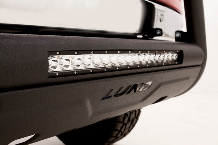 Lund 08-17 Toyota Sequoia Bull Bar w/Light & Wiring - Black - Bull Strap