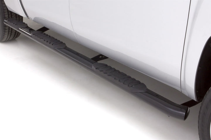 Lund 09-17 Dodge Ram 1500 Crew Cab (5.5ft. Bed) 5in. Oval WTW Steel Nerf Bars - Black - Bull Strap