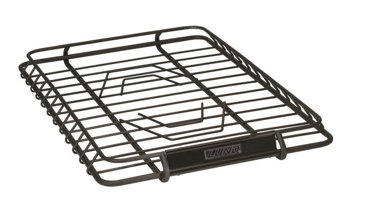 Lund Universal 39in X 45.125in Roof Rack Cargo Basket - Black - Bull Strap