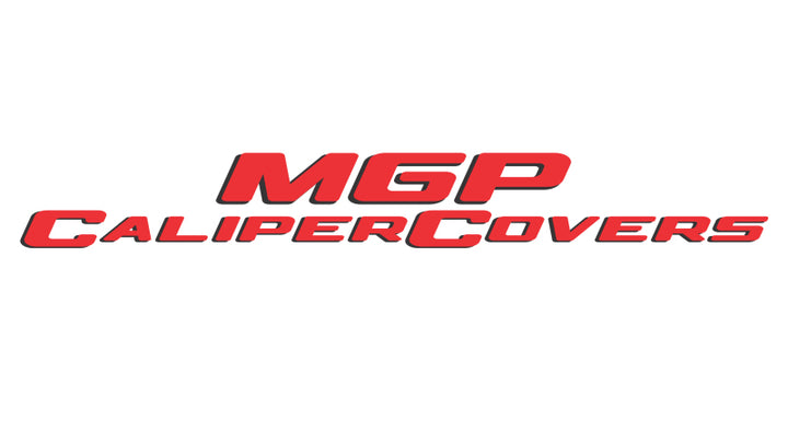 MGP 4 Caliper Covers Engraved Front & Rear Gen 5/Camaro Red finish silver ch - Bull Strap