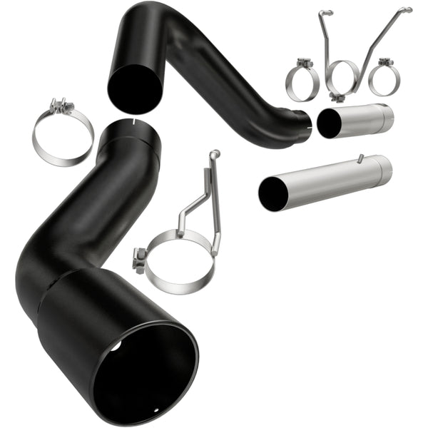 MagnaFlow 07-10 Dodge 2500/3500 409 SS DPF Back 5in Single Exit Exhaust- Black - Bull Strap