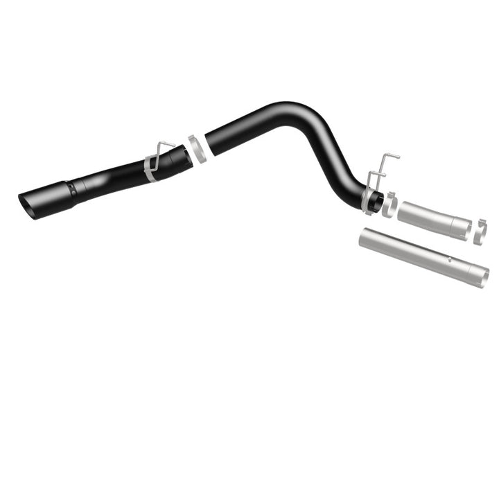 MagnaFlow 07-10 Dodge 2500/3500 409 SS DPF Back 5in Single Exit Exhaust- Black - Bull Strap