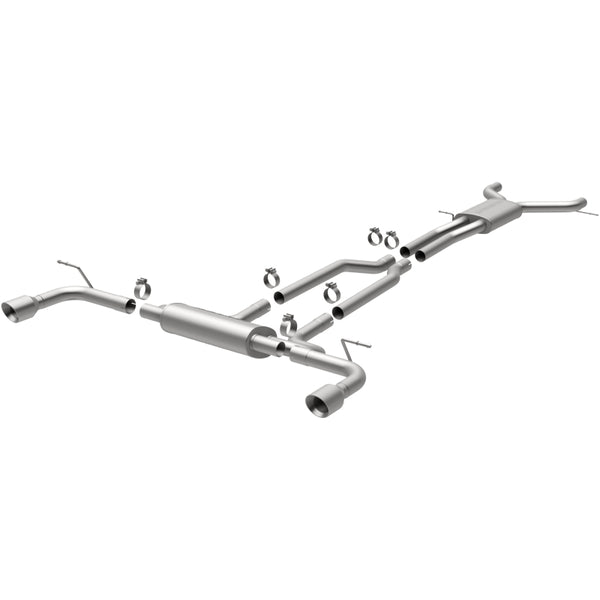 MagnaFlow 07 Audi Q7 V8 4.2L Dual Split Rear Exit Stainless Cat-Back Perf Exhaust - Bull Strap