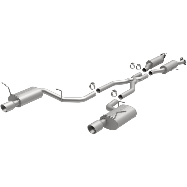 MagnaFlow 11-12 Dodge Durango V8 5.7L Dual Split Rear Exit Stainless Cat Back Performance Exhaust - Bull Strap