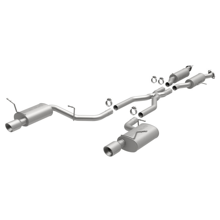 MagnaFlow 11-12 Dodge Durango V8 5.7L Dual Split Rear Exit Stainless Cat Back Performance Exhaust - Bull Strap