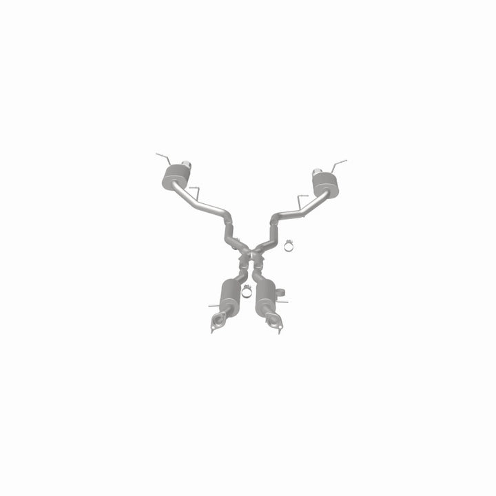 MagnaFlow 11-12 Dodge Durango V8 5.7L Dual Split Rear Exit Stainless Cat Back Performance Exhaust - Bull Strap
