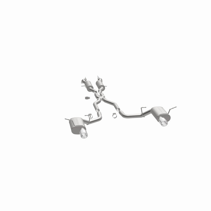 MagnaFlow 11-12 Dodge Durango V8 5.7L Dual Split Rear Exit Stainless Cat Back Performance Exhaust - Bull Strap