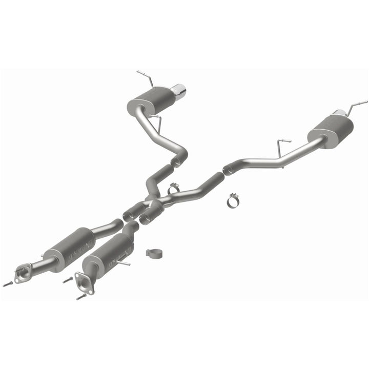 MagnaFlow 11-12 Dodge Durango V8 5.7L Dual Split Rear Exit Stainless Cat Back Performance Exhaust - Bull Strap