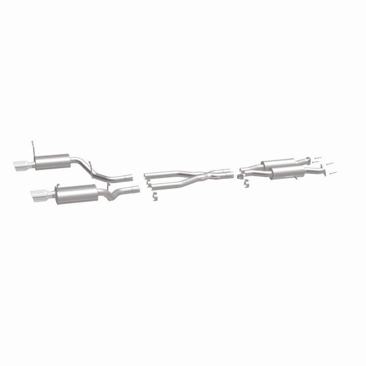 MagnaFlow 11-12 Dodge Durango V8 5.7L Dual Split Rear Exit Stainless Cat Back Performance Exhaust - Bull Strap