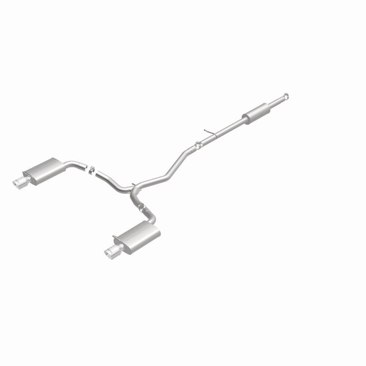 MagnaFlow 11-13 Ford Explorer V6 3.5L SS Catback Exhaust Dual Split Rear Exit w/ 3.5in SS Tips - Bull Strap