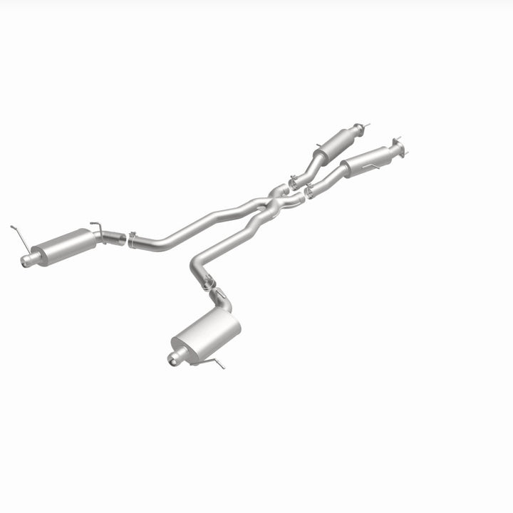 MagnaFlow 12 Jeep Grand Cherokee V8 6.4L Dual Split Rear Exit Stainless Cat Back Performance Exhaust - Bull Strap