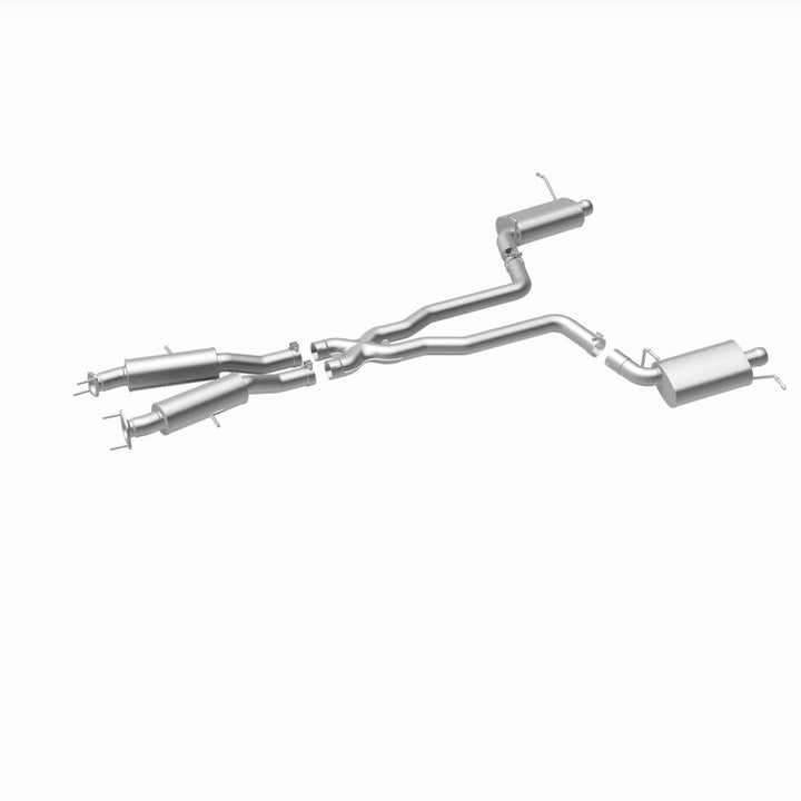 MagnaFlow 12 Jeep Grand Cherokee V8 6.4L Dual Split Rear Exit Stainless Cat Back Performance Exhaust - Bull Strap