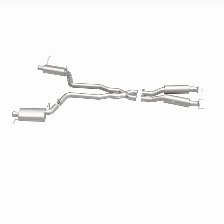 MagnaFlow 12 Jeep Grand Cherokee V8 6.4L Dual Split Rear Exit Stainless Cat Back Performance Exhaust - Bull Strap