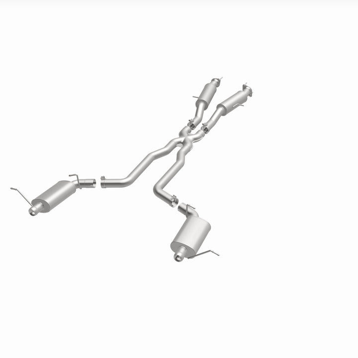 MagnaFlow 12 Jeep Grand Cherokee V8 6.4L Dual Split Rear Exit Stainless Cat Back Performance Exhaust - Bull Strap