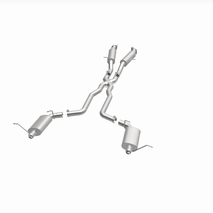 MagnaFlow 12 Jeep Grand Cherokee V8 6.4L Dual Split Rear Exit Stainless Cat Back Performance Exhaust - Bull Strap