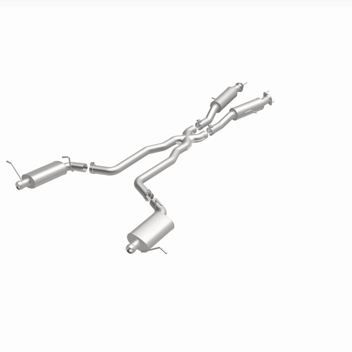 MagnaFlow 12 Jeep Grand Cherokee V8 6.4L Dual Split Rear Exit Stainless Cat Back Performance Exhaust - Bull Strap