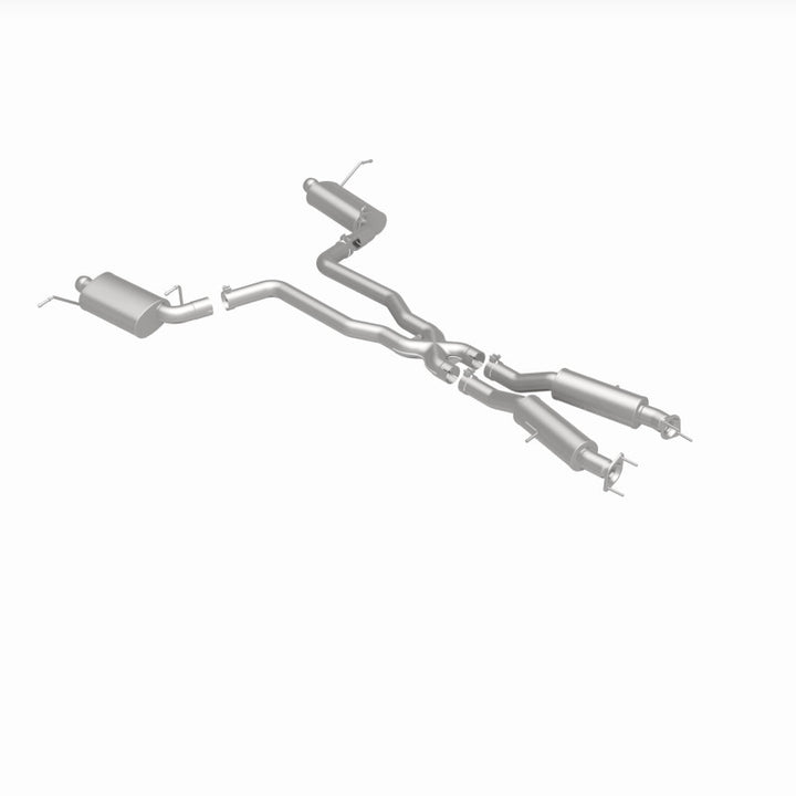 MagnaFlow 12 Jeep Grand Cherokee V8 6.4L Dual Split Rear Exit Stainless Cat Back Performance Exhaust - Bull Strap