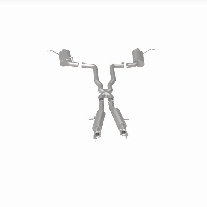 MagnaFlow 12 Jeep Grand Cherokee V8 6.4L Dual Split Rear Exit Stainless Cat Back Performance Exhaust - Bull Strap
