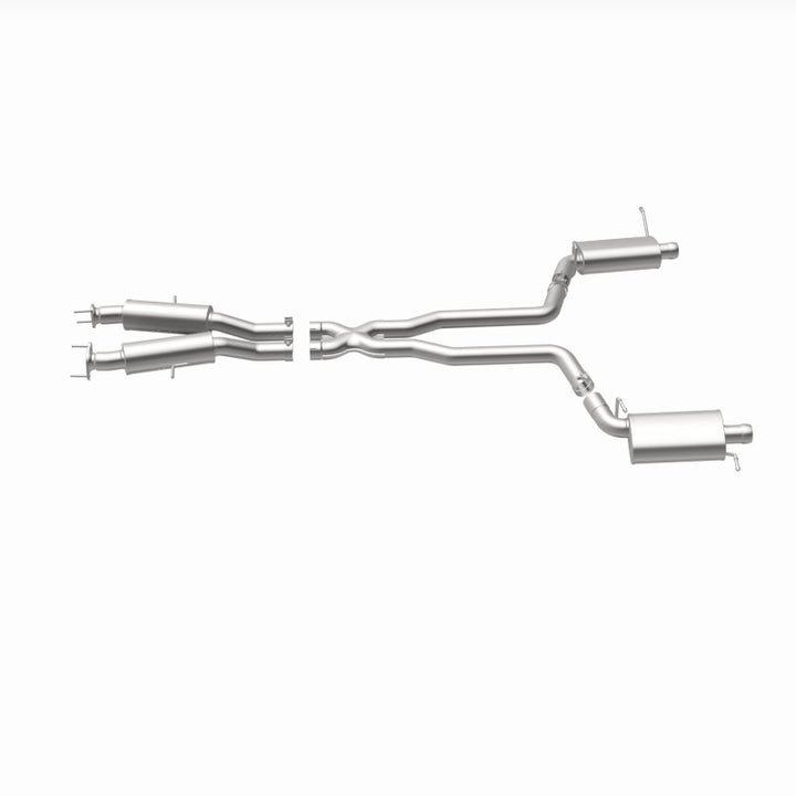 MagnaFlow 12 Jeep Grand Cherokee V8 6.4L Dual Split Rear Exit Stainless Cat Back Performance Exhaust - Bull Strap