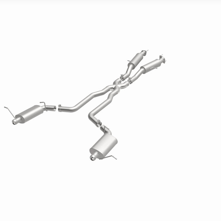 MagnaFlow 12 Jeep Grand Cherokee V8 6.4L Dual Split Rear Exit Stainless Cat Back Performance Exhaust - Bull Strap