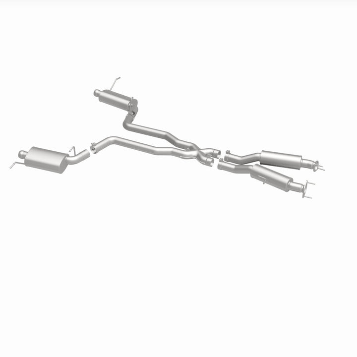 MagnaFlow 12 Jeep Grand Cherokee V8 6.4L Dual Split Rear Exit Stainless Cat Back Performance Exhaust - Bull Strap