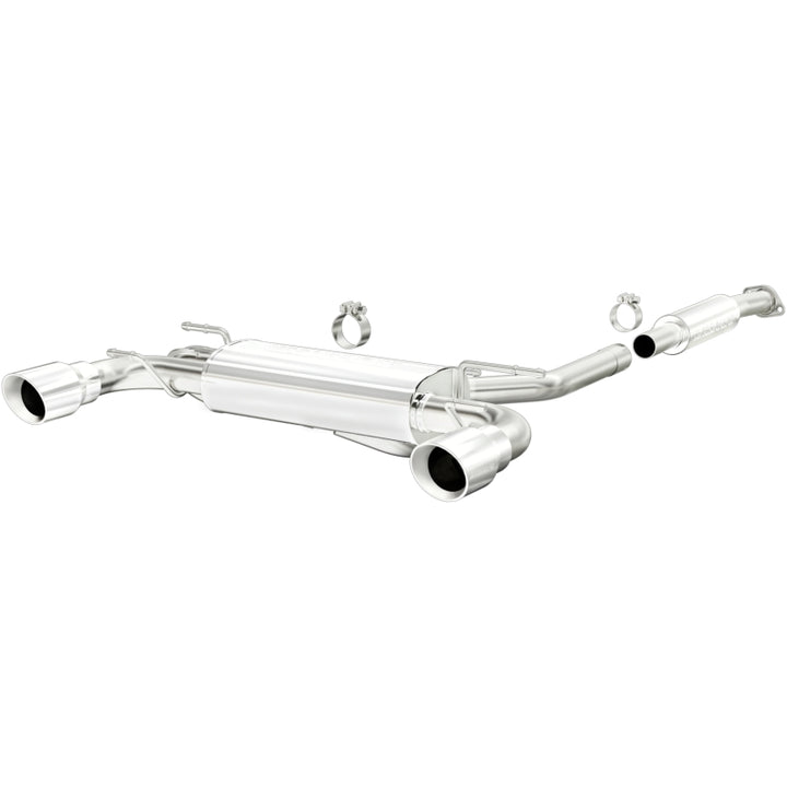 MagnaFlow 13 Scion FR-S / 13 Subaru BRZ Dual Split Rear Exit Stainless Cat Back Performance Exhaust - Bull Strap