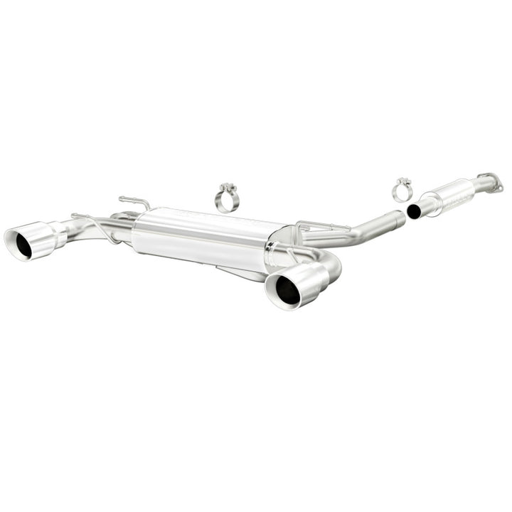 MagnaFlow 13 Scion FR-S / 13 Subaru BRZ Dual Split Rear Exit Stainless Cat Back Performance Exhaust - Bull Strap