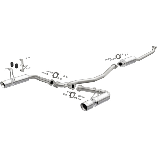 MagnaFlow 16-18 Honda Civic L4 2.0L Street Series Cat-Back Exhaust w/ Polished Tips - Bull Strap