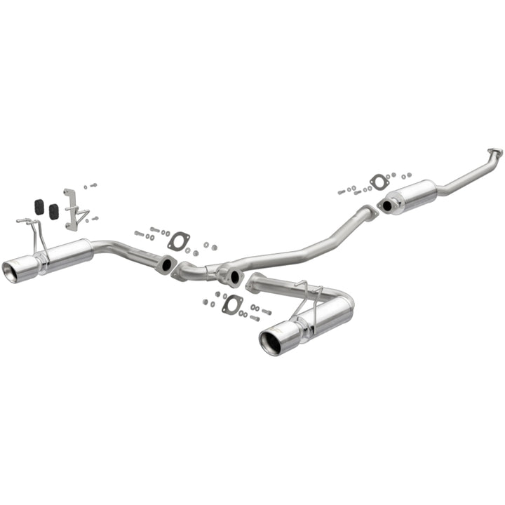 MagnaFlow 16-18 Honda Civic L4 2.0L Street Series Cat-Back Exhaust w/ Polished Tips - Bull Strap