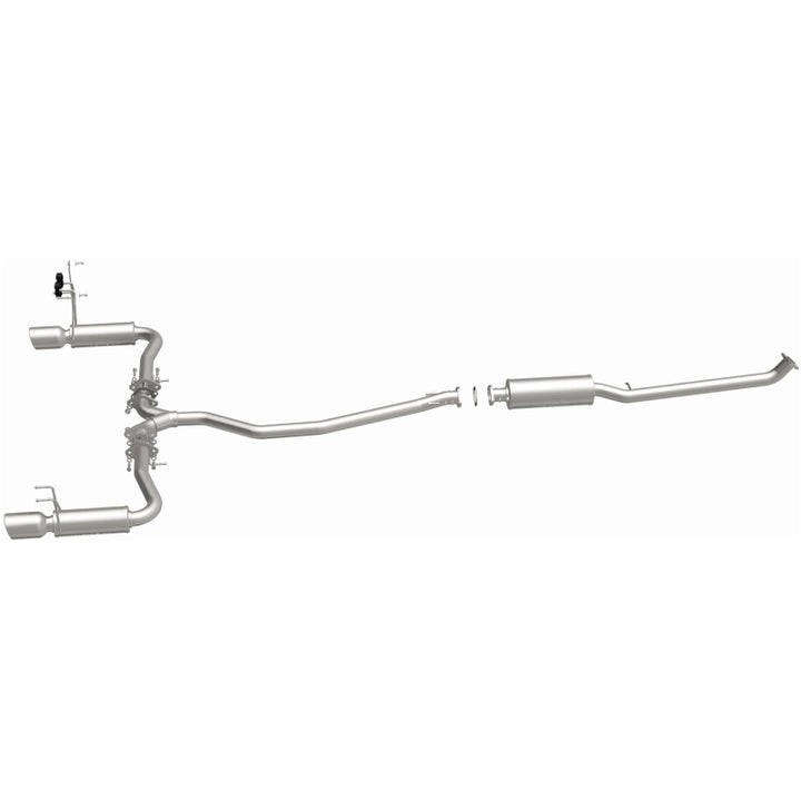 MagnaFlow 16-18 Honda Civic L4 2.0L Street Series Cat-Back Exhaust w/ Polished Tips - Bull Strap