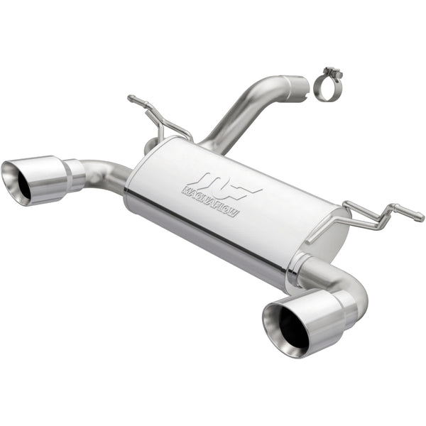 MagnaFlow 2018+ Jeep Wrangler 3.6L Dual Polished Tip Axle-Back Exhaust - Bull Strap