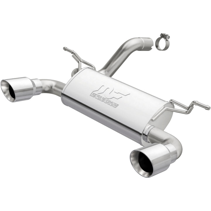 MagnaFlow 2018+ Jeep Wrangler 3.6L Dual Polished Tip Axle-Back Exhaust - Bull Strap