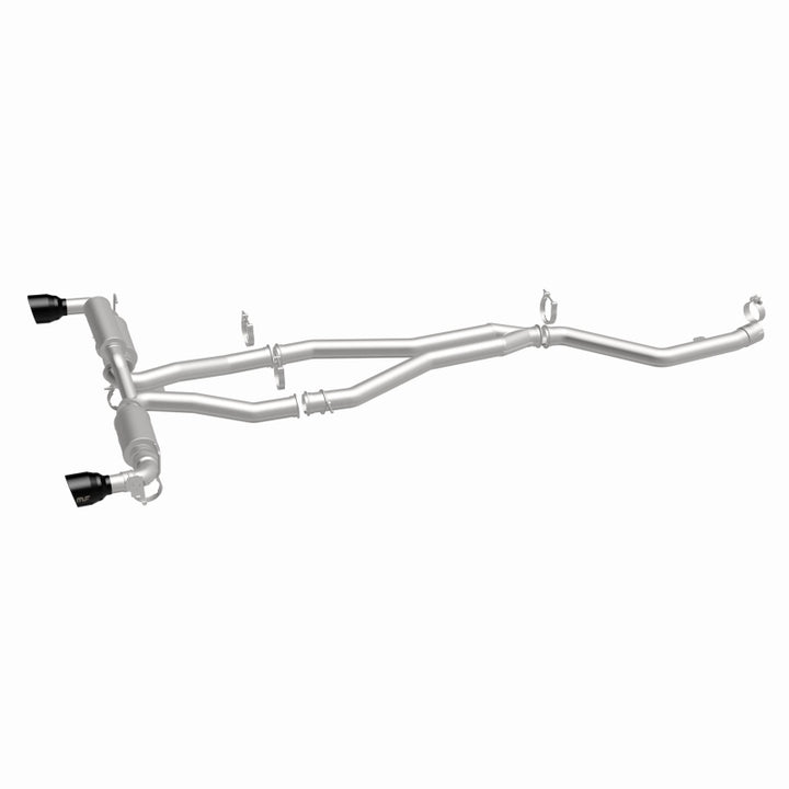 MagnaFlow 2020+ Toyota Supra SPEQ Series Cat-Back Performance Exhaust System w/ Black Chrome Tips - Bull Strap