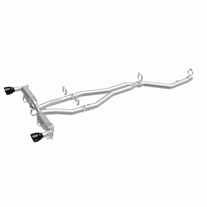 MagnaFlow 2020+ Toyota Supra SPEQ Series Cat-Back Performance Exhaust System w/ Black Chrome Tips - Bull Strap