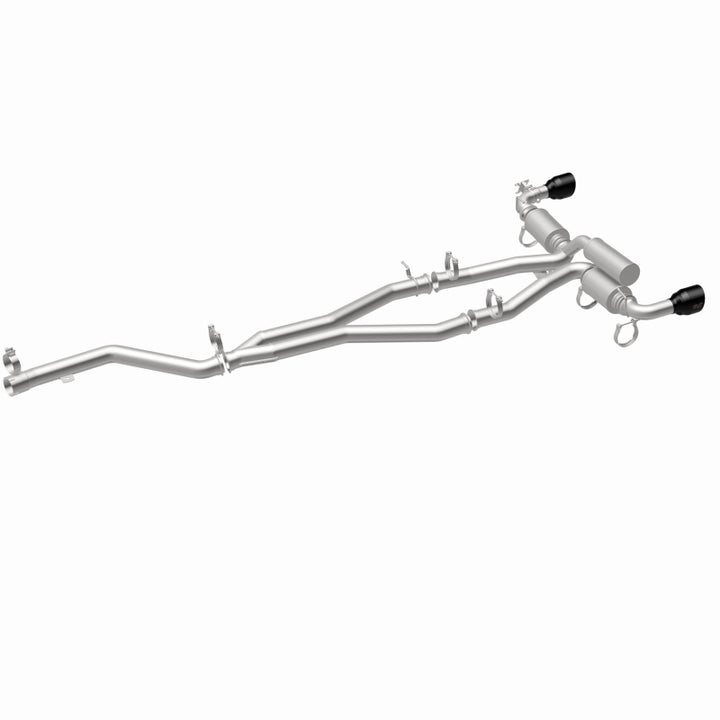MagnaFlow 2020+ Toyota Supra SPEQ Series Cat-Back Performance Exhaust System w/ Black Chrome Tips - Bull Strap
