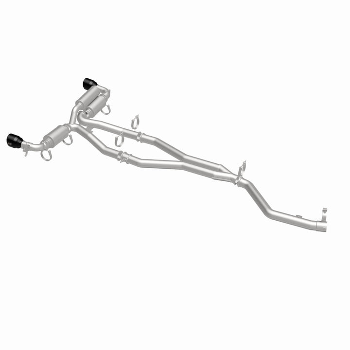 MagnaFlow 2020+ Toyota Supra SPEQ Series Cat-Back Performance Exhaust System w/ Black Chrome Tips - Bull Strap