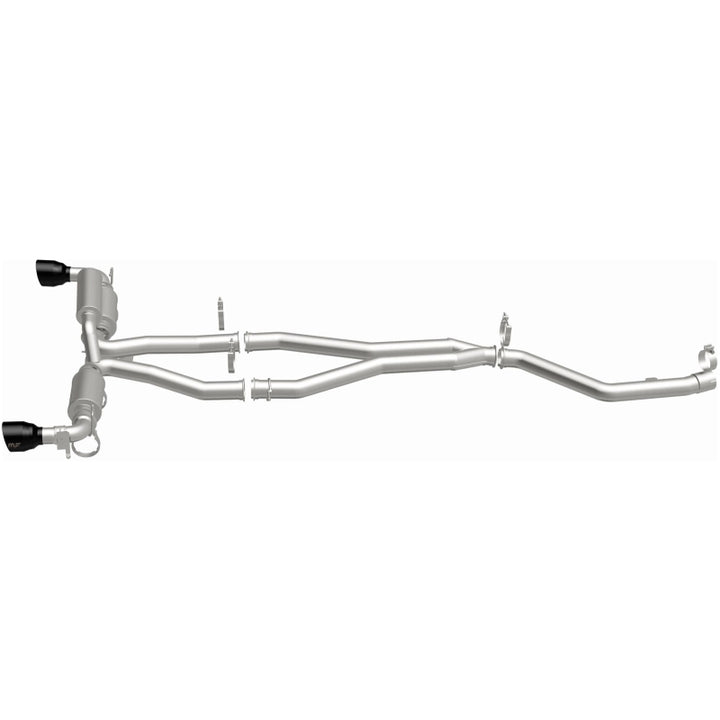 MagnaFlow 2020+ Toyota Supra SPEQ Series Cat-Back Performance Exhaust System w/ Black Chrome Tips - Bull Strap