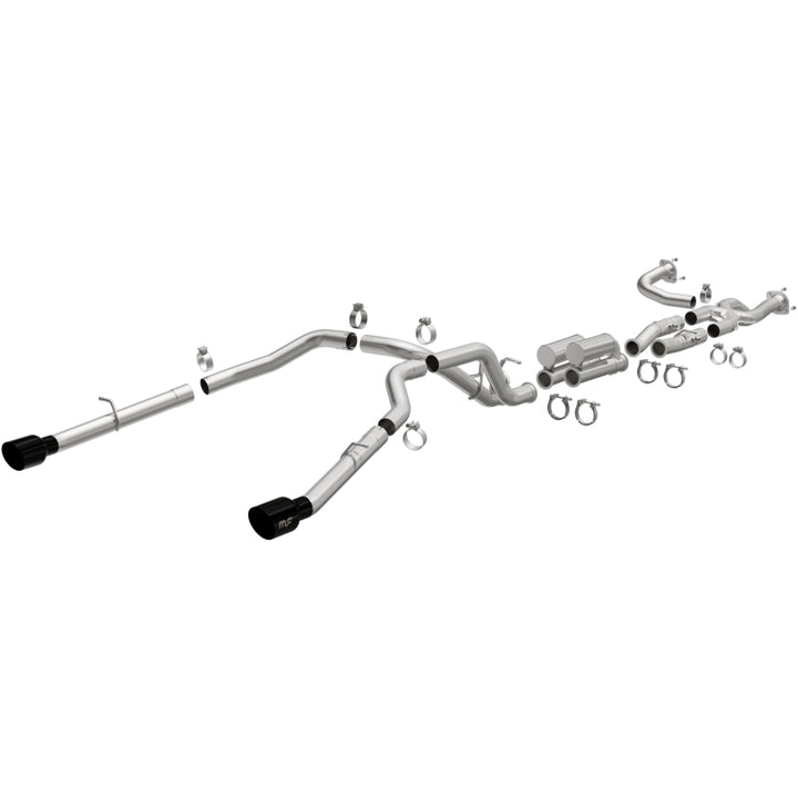 MagnaFlow 2025 Ram 1500 RHO SPEQ Series Black Chrome Cat-Back Performance Exhaust System - Bull Strap