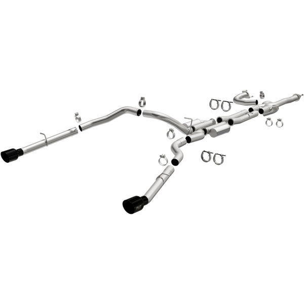 MagnaFlow 21-24 RAM 1500 TRX SPEQ Series Cat-Back Performance Exhaust System w/ Black Chrome Tips - Bull Strap