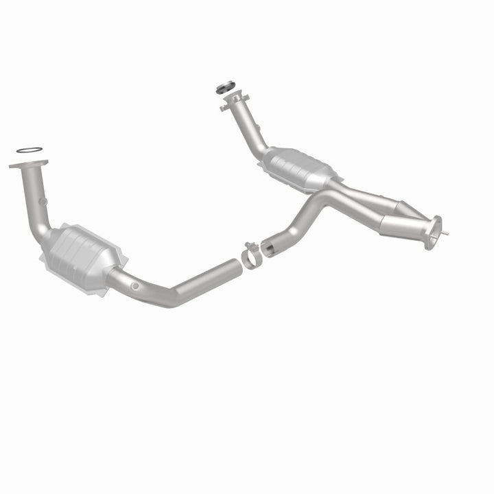 MagnaFlow Conv DF 02-06 Cadillac Escalade / 02-06 Chevy Avalanche 5.3L Dual Conv Y-Pipe Assembly 2WD - Bull Strap