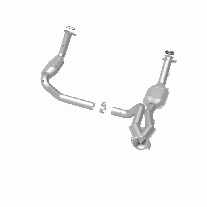 MagnaFlow Conv DF 02-06 Cadillac Escalade / 02-06 Chevy Avalanche 5.3L Dual Conv Y-Pipe Assembly 2WD - Bull Strap