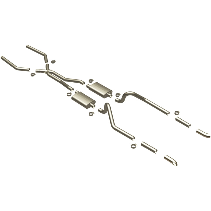 MagnaFlow SYS C/B 67-70 Mustang 2.50inch w/Tru-X - Bull Strap