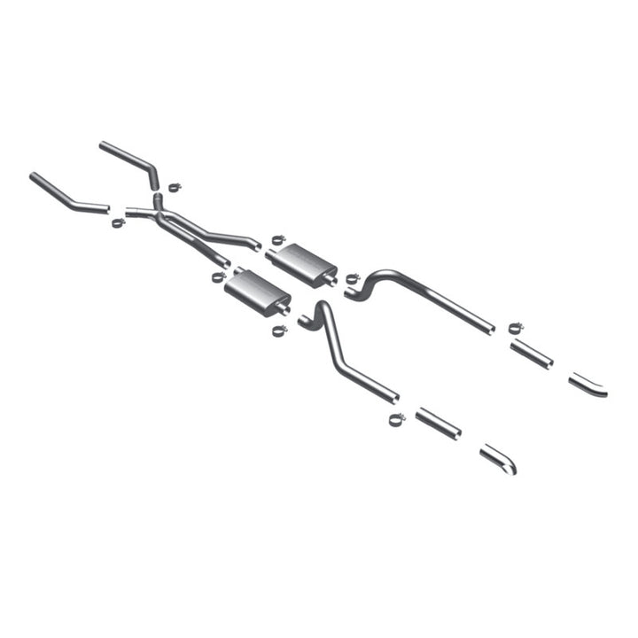 MagnaFlow SYS C/B 67-70 Mustang 2.50inch w/Tru-X - Bull Strap