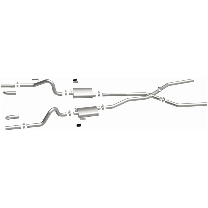 MagnaFlow SYS C/B 67-70 Mustang 2.50inch w/Tru-X - Bull Strap