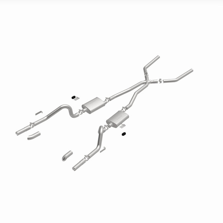 MagnaFlow SYS C/B 67-70 Mustang 2.50inch w/Tru-X - Bull Strap