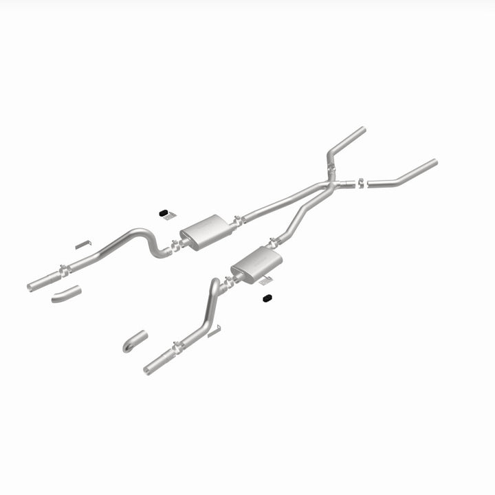 MagnaFlow SYS C/B 67-70 Mustang 2.50inch w/Tru-X - Bull Strap