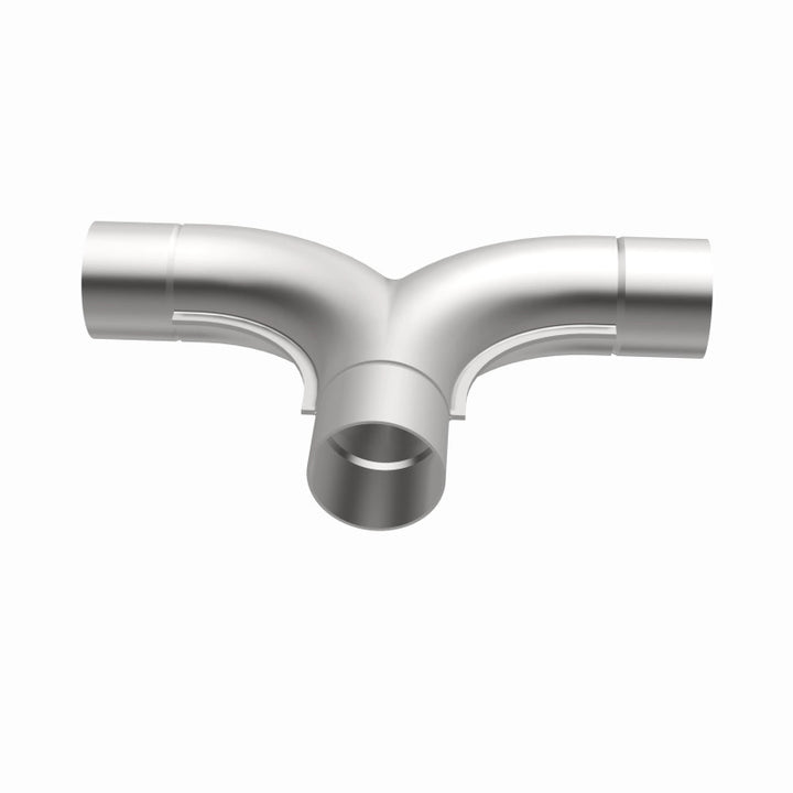 MagnaFlow Smooth Trans T 2.50inch SS 90/90 deg. - Bull Strap