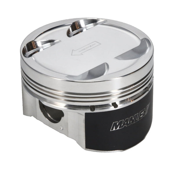 Manley 03-06 Evo 8/9 (7 Bolt 4G63T) 85.5mm +0.5mm Over Bore 8.5:1 Dish Pistons w/ Rings - Bull Strap