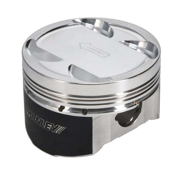 Manley 03-06 Evo 8/9 (7 Bolt 4G63T) 85.5mm +0.5mm Over Bore 8.5:1 Dish Pistons w/ Rings - Bull Strap